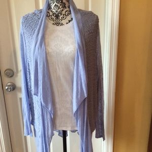 Chico’s 3lavender sweater wrap jacket XLarge